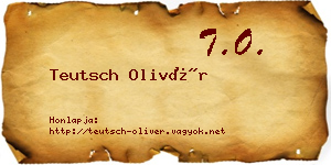 Teutsch Olivér névjegykártya